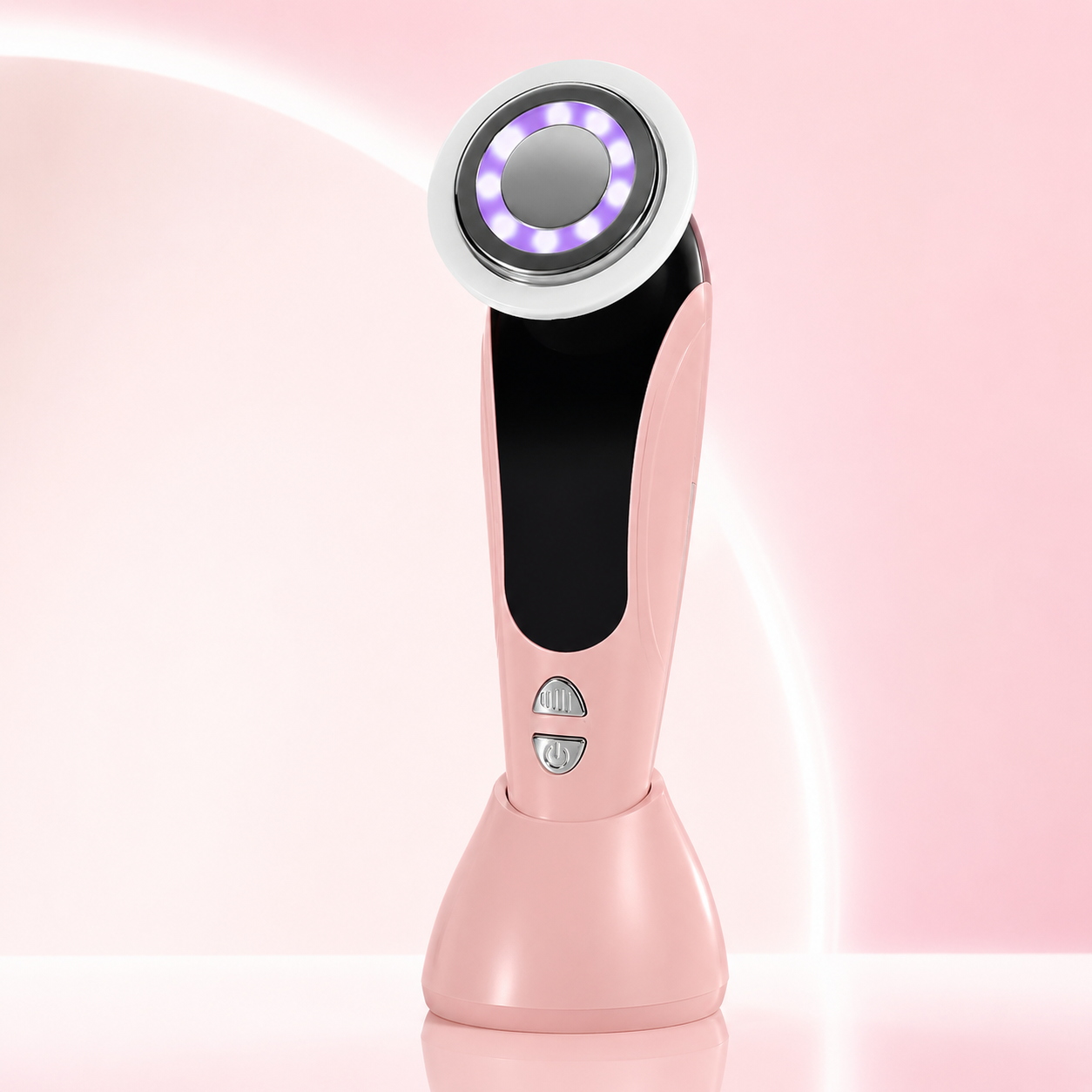 Appareil Soin Visage 6-en-1 | LED, EMS, Massage & Nettoyage Ionique